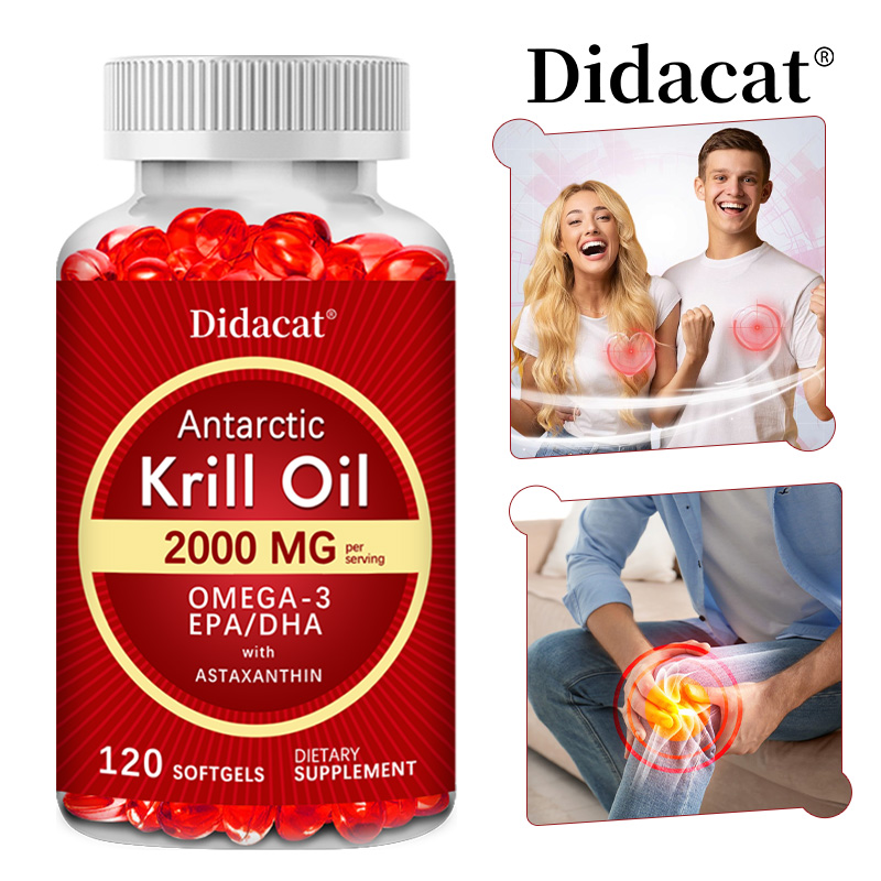 Krill Oil Supplement - 2000mg Antarctic Krill Oil with EPA,