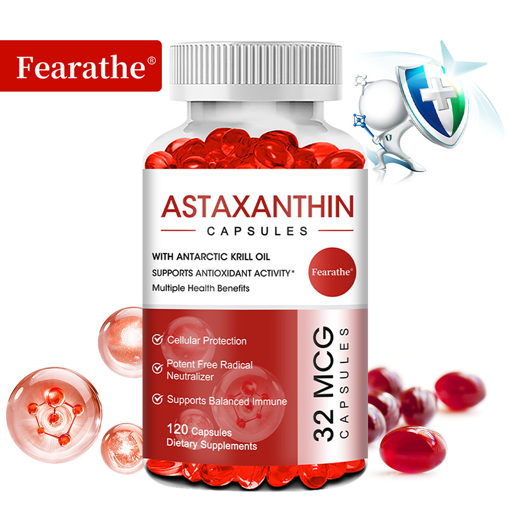 Krill Oil Supplement - Dietary Supplement Astaxanthin Softgles, with Antarctic