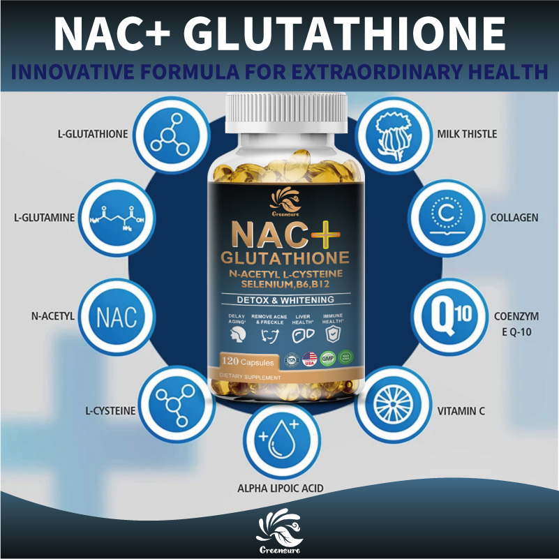 Greensure NAC Glutathione Caps - Nac N Acetyl Cysteine 评论和价格