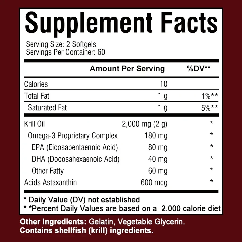 Krill Oil Supplement - Reduces - Krill Oil Supplement 评论和价格