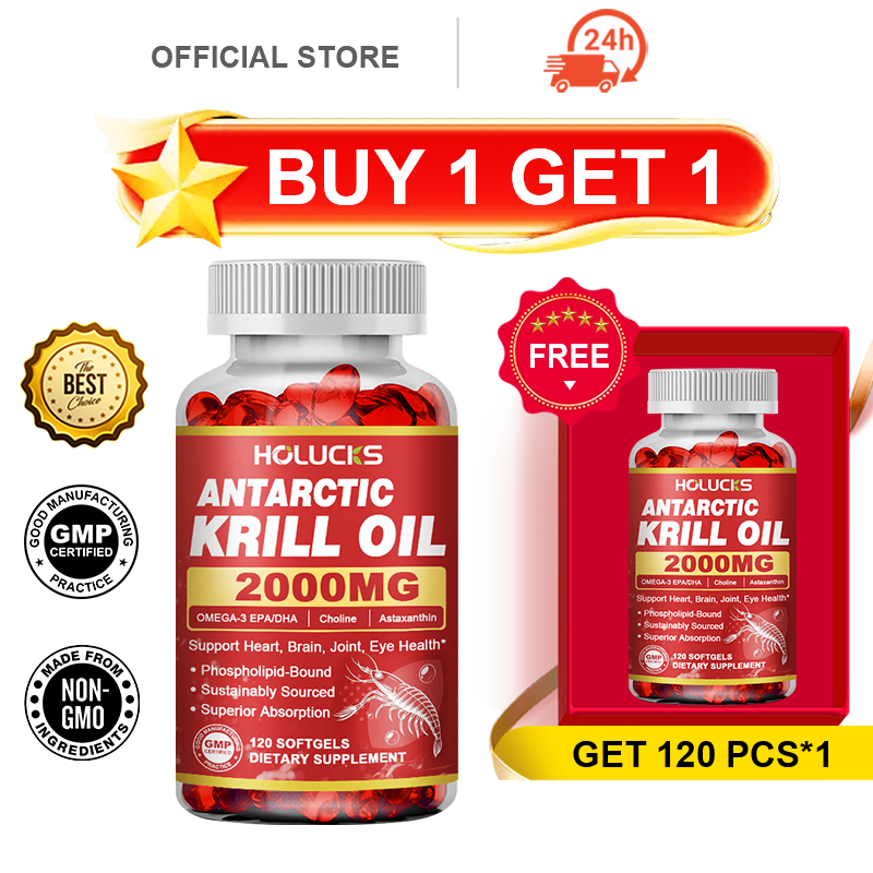 HOLUCKS Antarctic Krill Oil Su - Krill Oil Supplement 评论和价格