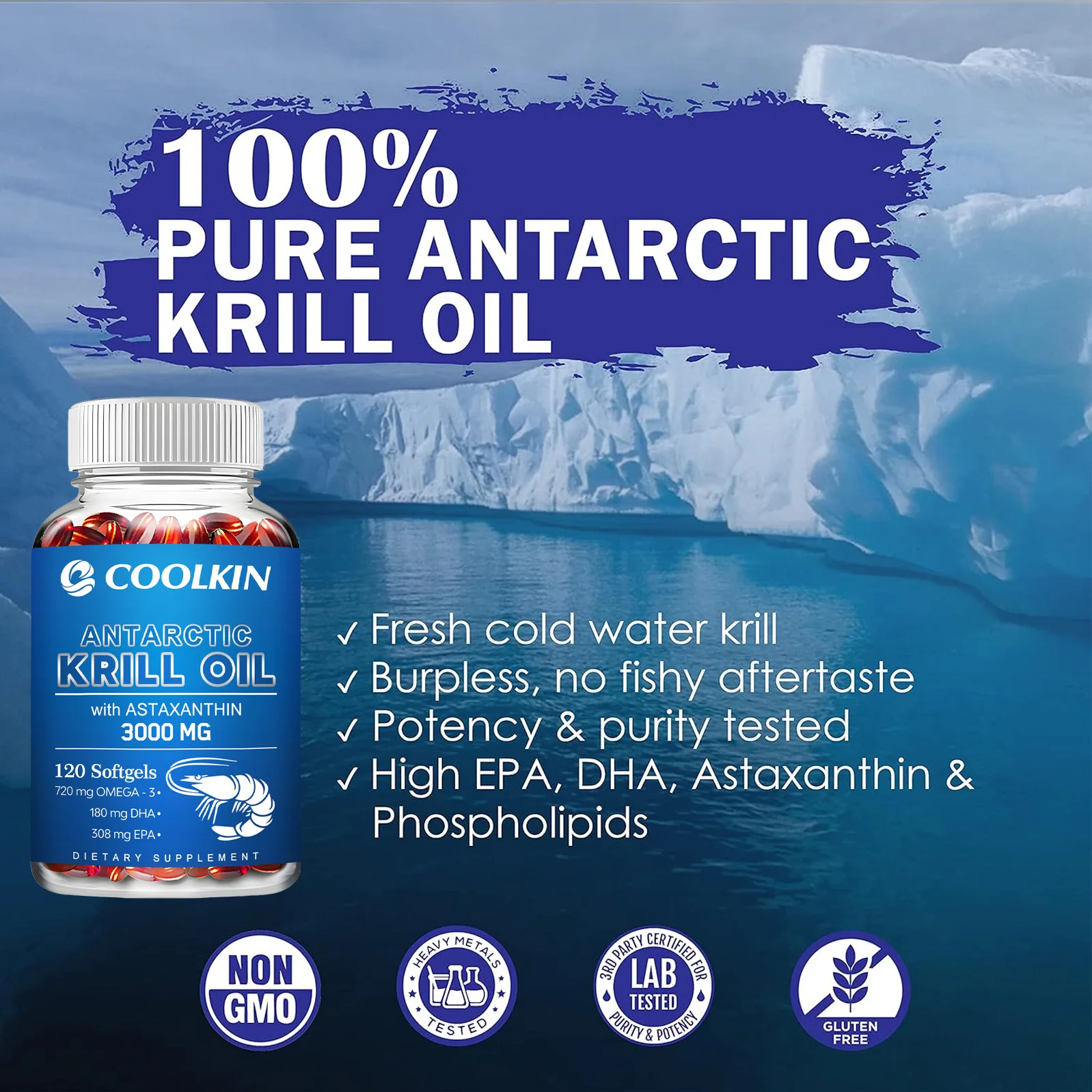 Antarctic Krill Oil Supplement - Krill Oil Supplement 评论和价格
